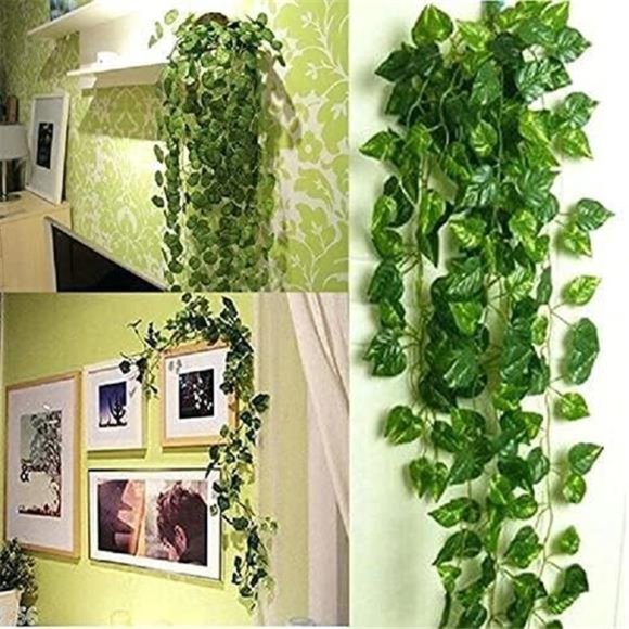 84 feet 12 Pack Fake Vines Artificial Ivy Leaves Plants Hanging Greenery Plant - Picture 5 of 6